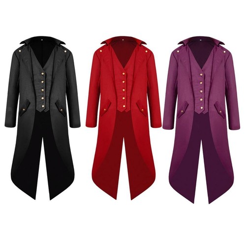 Men gothic medieval tailcoat - men's,