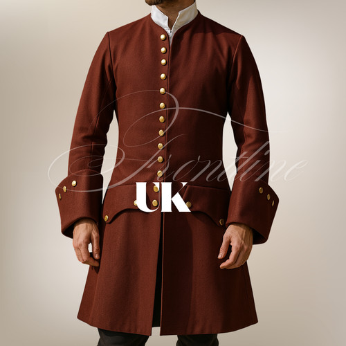 Burgundy regency military coat - burgundy,